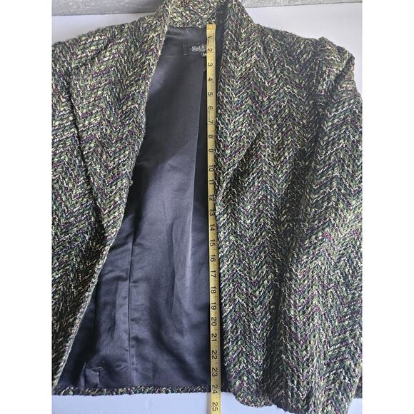 Vintage Peck & Peck Collection Herringbone Tweed Open Blazer Wom SIZE 14 Large - Picture 16 of 16
